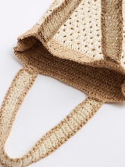 River Island Brown Girls Raffia Shopper Bag - Image 5 of 5