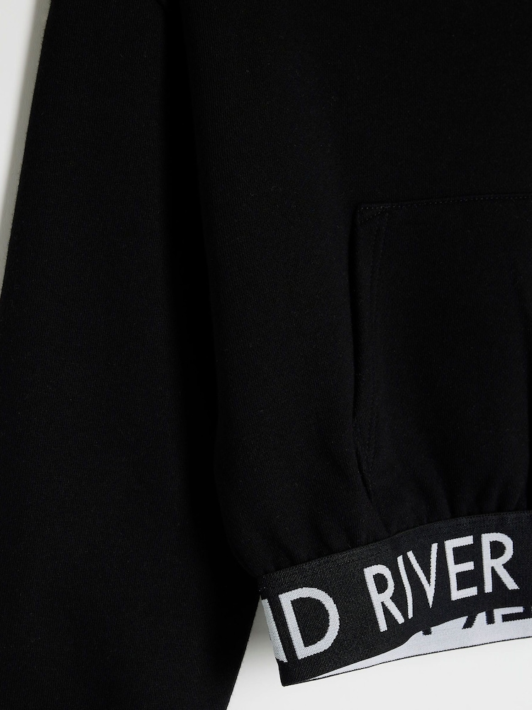 River Island Black Girls 100% Cotton Hoodie Set - Image 5 of 5