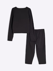 River Island Black Girls Active Top And Leggigns Set - Image 2 of 5