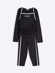 River Island Black Girls Active Top And Leggigns Set - Image 3 of 5