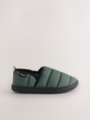 Khaki Green Thinsulate Quilted Slippers - Image 2 of 5