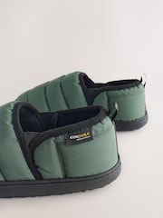 Khaki Green Thinsulate Quilted Slippers - Image 3 of 5