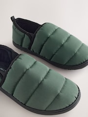 Khaki Green Thinsulate Quilted Slippers - Image 4 of 5