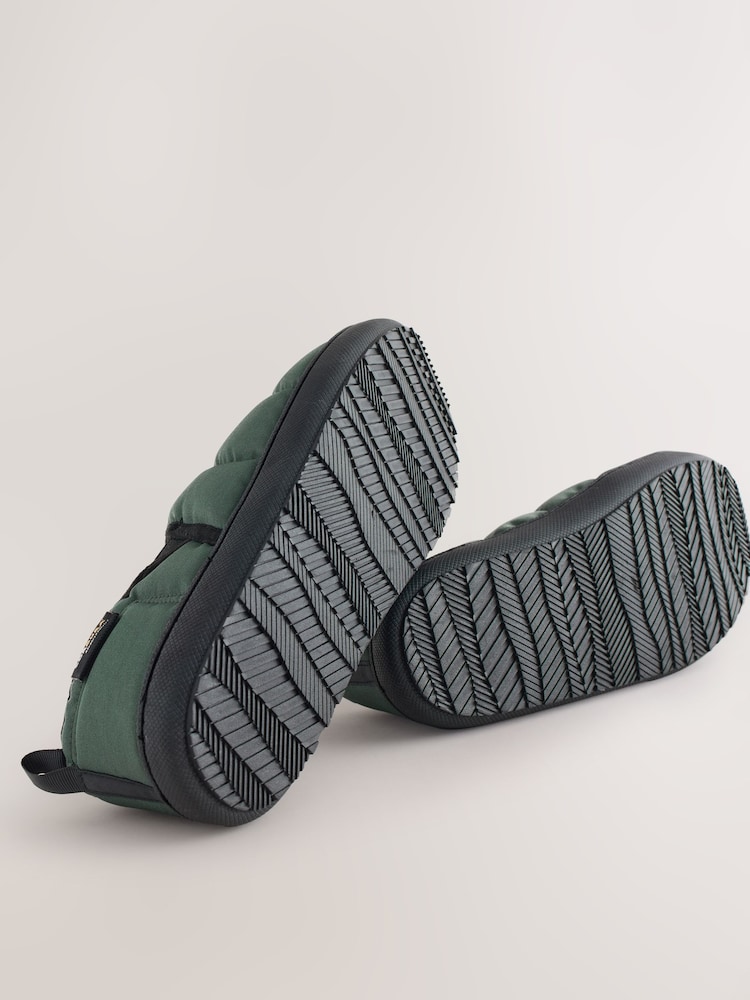 Khaki Green Thinsulate Quilted Slippers - Image 5 of 5 Khaki Green Thinsulate Quilted Slippers - Image 5 of 5