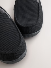 Black Closed Back Textured Slippers - Image 5 of 5