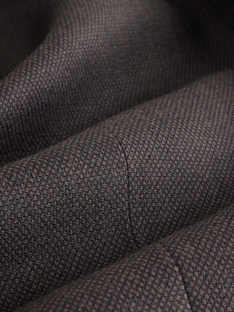 Brown Slim Fit Wool Blend Suit Jacket - Image 12 of 12