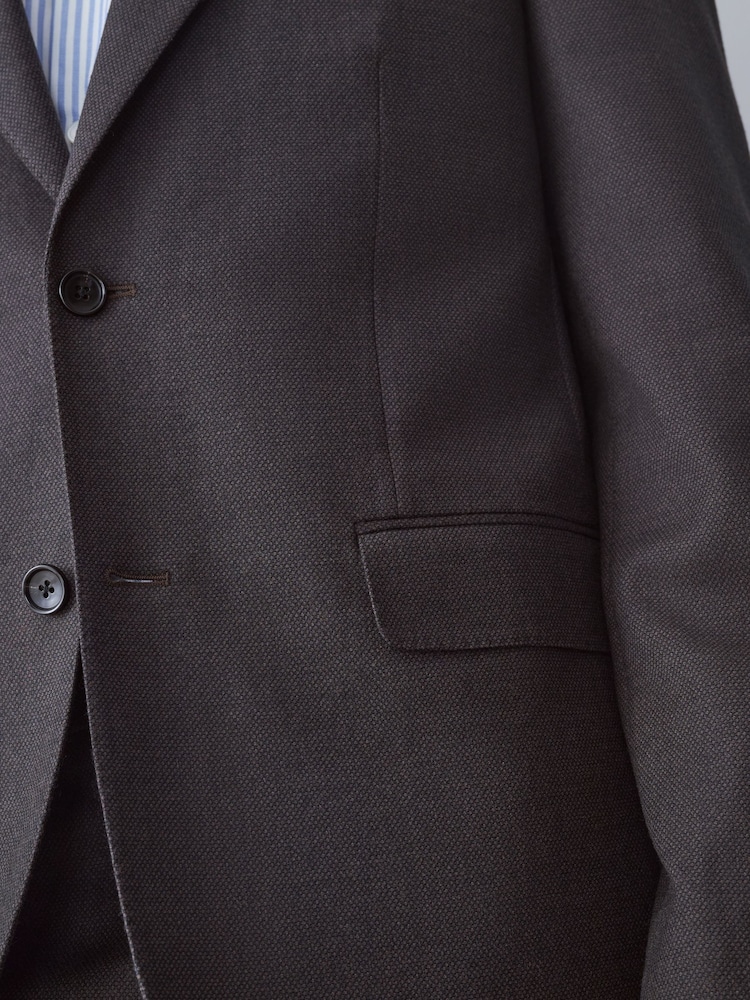Brown Slim Fit Wool Suit Jacket - Image 6 of 6 Brown Slim Fit Wool Suit Jacket - Image 6 of 6
