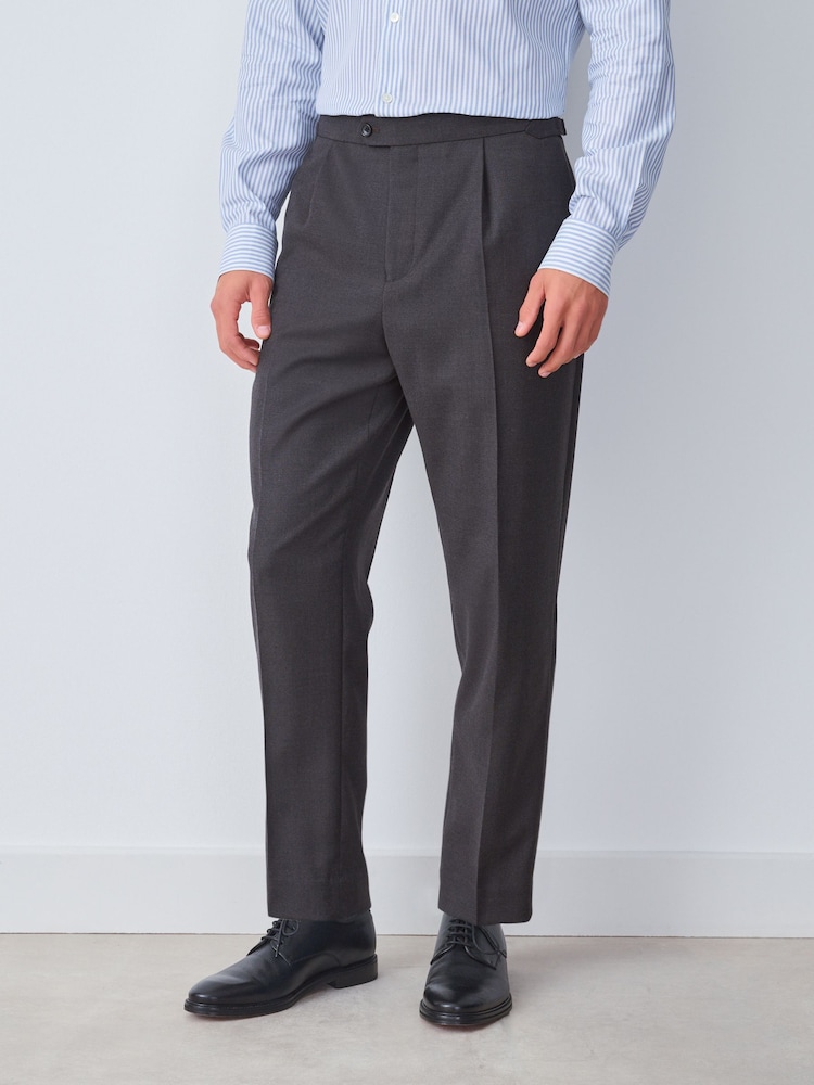 Brown Slim Fit Wool Blend Suit Trousers - Image 1 of 5 Brown Slim Fit Wool Blend Suit Trousers - Image 1 of 5