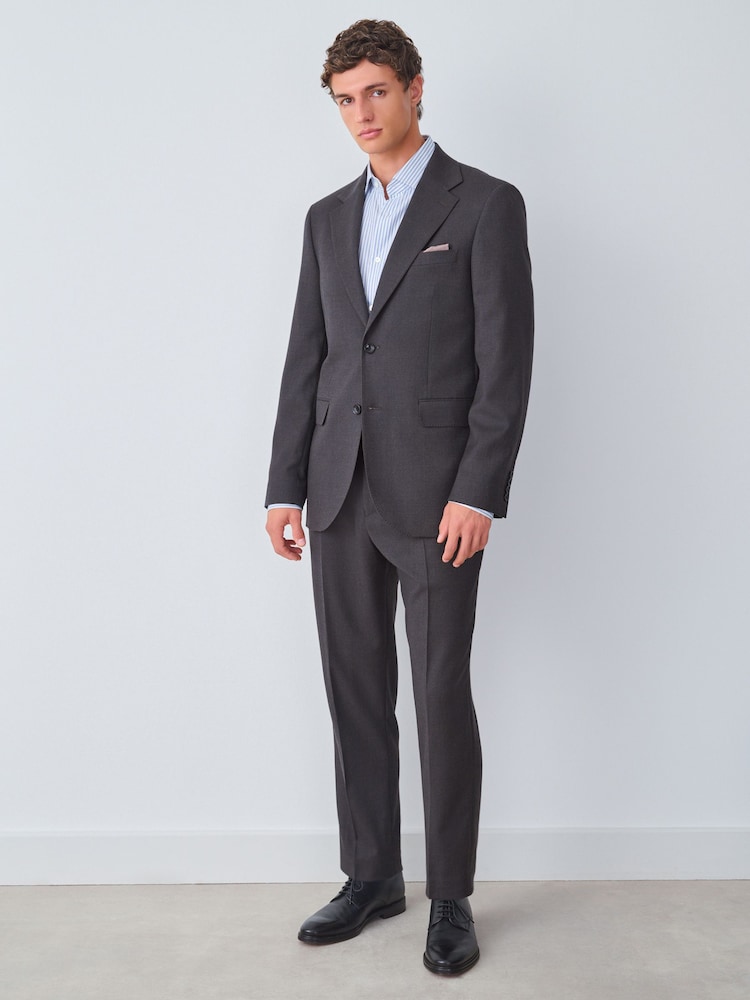 Brown Slim Fit Wool Blend Suit Trousers - Image 2 of 5 Brown Slim Fit Wool Blend Suit Trousers - Image 2 of 5