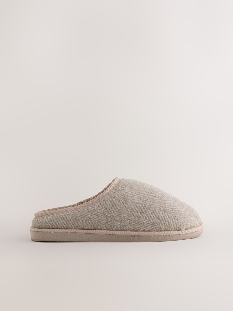 Neutrale Farbe - Herringbone Mule Slippers - Bild 2 von 5