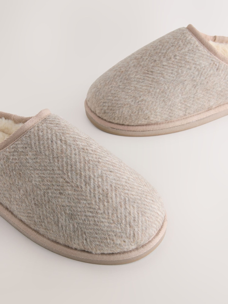 Neutrale Farbe - Herringbone Mule Slippers - Bild 5 von 5