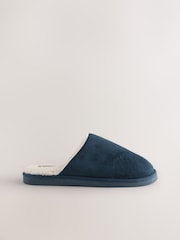 Navy Microsuede Mule Slippers - Image 4 of 6