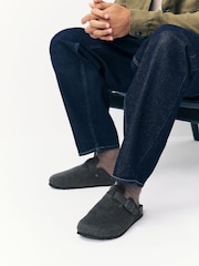Grey Buckle Mule Slippers - Image 2 of 7