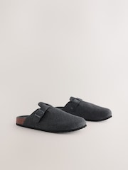 Grey Buckle Mule Slippers - Image 4 of 7