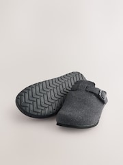 Grey Buckle Mule Slippers - Image 5 of 7
