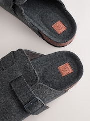 Grey Buckle Mule Slippers - Image 6 of 7