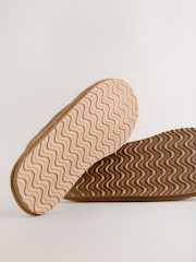 Tan Brown Signature Suede Mule Slippers - Image 4 of 6