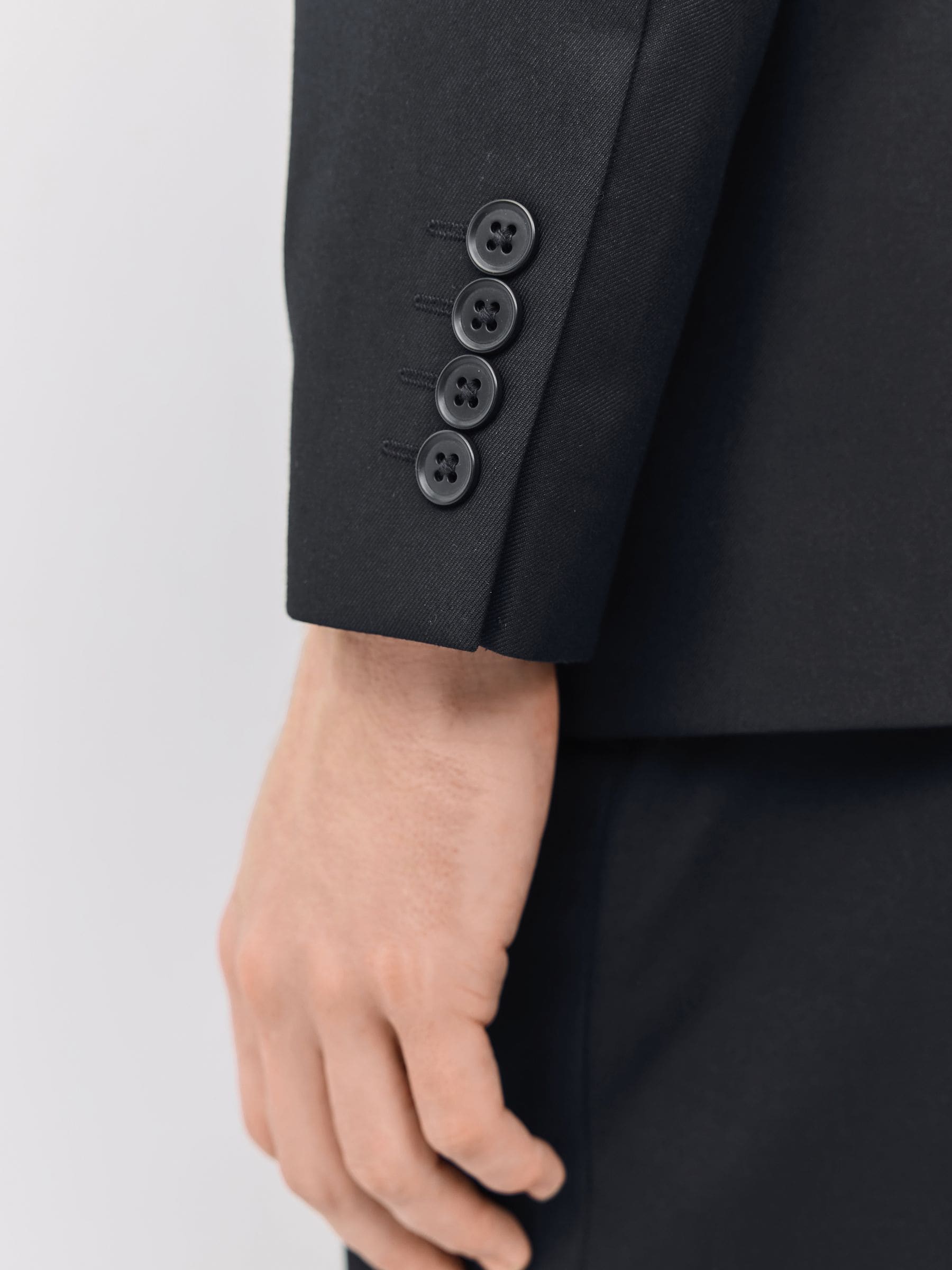 Buy Black Relaxed Fit Double Breasted Tuxedo Suit Jacket from Next
