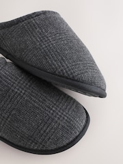 Black Check Mule Slippers - Image 5 of 6