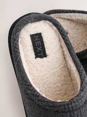Black Check Mule Slippers - Image 6 of 6