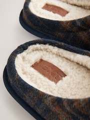 Navy Check Mule Slippers - Image 5 of 6