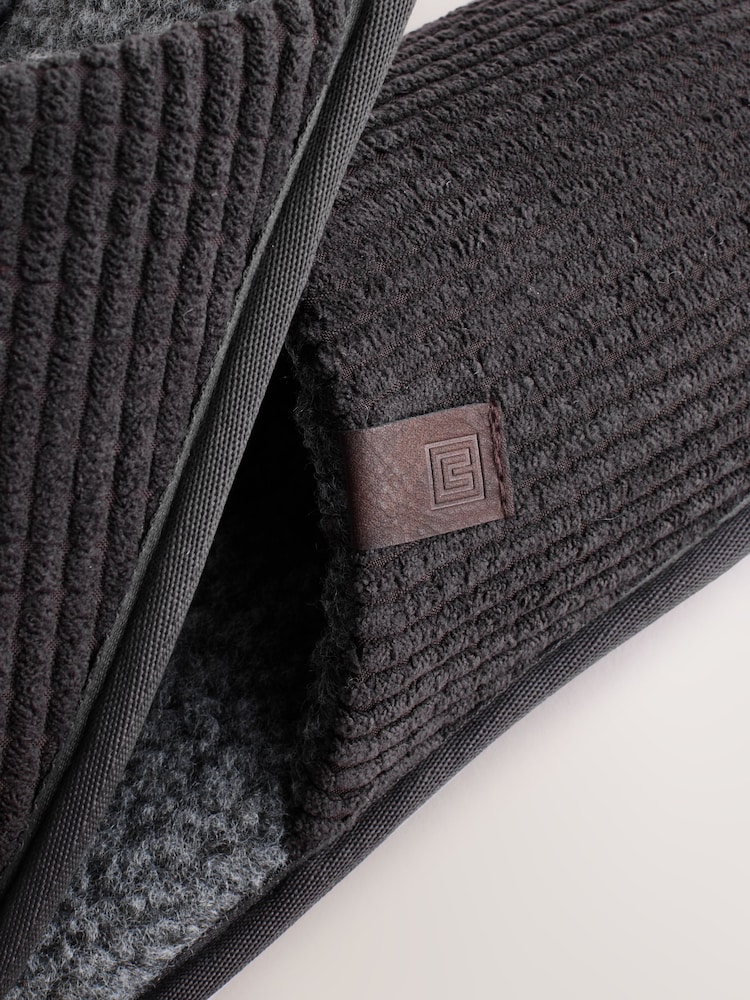 Brown Textured Mule Slippers - Image 6 of 6