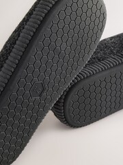 Grey Boucle Soft Mule Slippers - Image 4 of 5