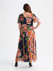 Scarlett & Jo Pink Curve Isabelle Angel Sleeve Maxi Dress - Image 4 of 4