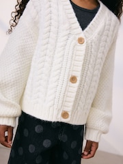 Oatmeal Cable Knitted Cardigan (3-16yrs) - Image 4 of 4