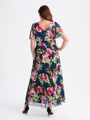 Scarlett & Jo Light Pink Curve Isabelle Angel Sleeve Maxi Dress - Image 4 of 4