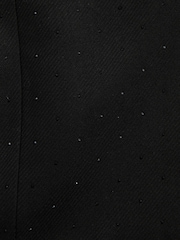 Black Slim Fit Sequin Tuxedo Suit Jacket - Image 6 of 9