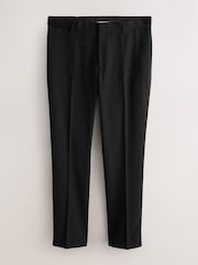 Black Slim Fit Sequin Tuxedo Suit Trousers - Image 6 of 10