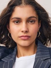 Gold Tone Hoop Earrings - Image 2 of 2