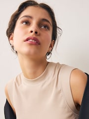 Silver Tone Hoop Earrings - Image 2 of 2
