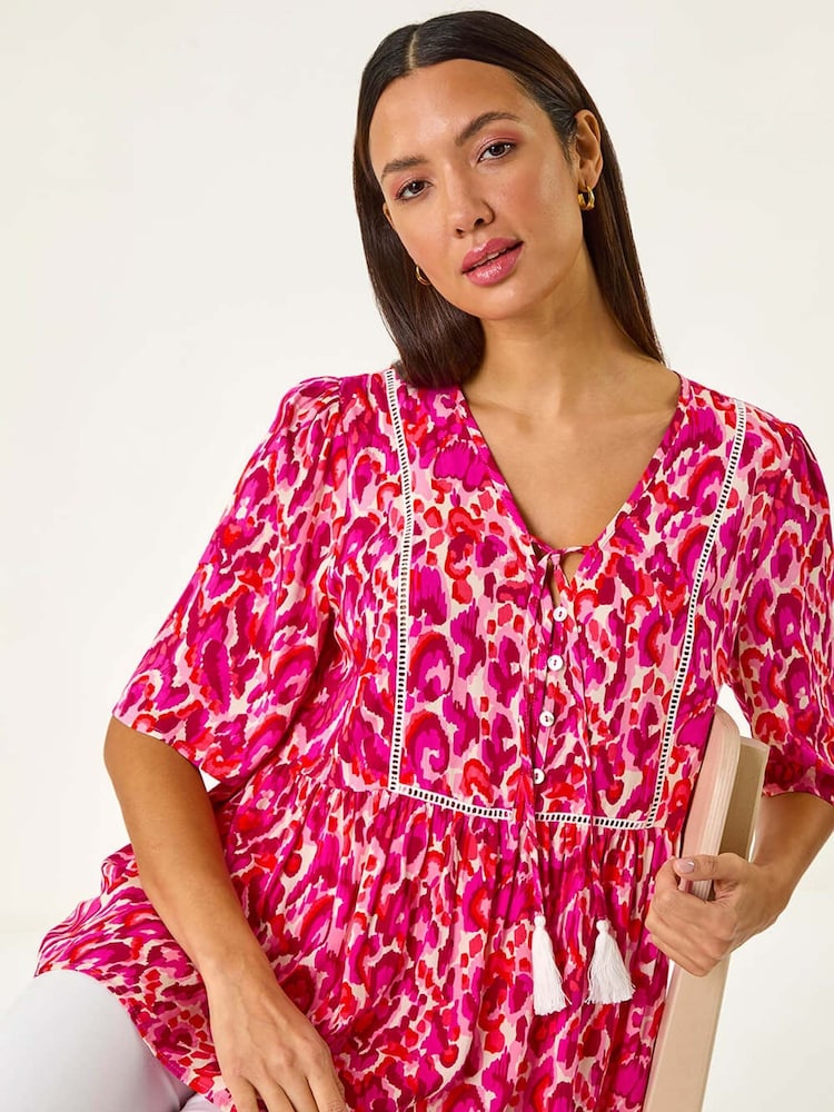 Top de corte ancho y estilo boho con estampado floral de Roman - Imagen 1 de 5 Top de corte ancho y estilo boho con estampado floral de Roman - Imagen 1 de 5