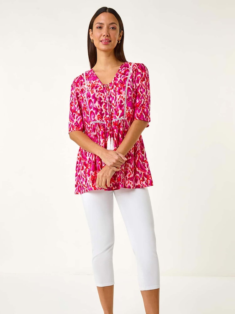 Top de corte ancho y estilo boho con estampado floral de Roman - Imagen 2 de 5 Top de corte ancho y estilo boho con estampado floral de Roman - Imagen 2 de 5
