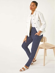 Roman Blue Spot Print Harem Trousers - Image 1 of 5