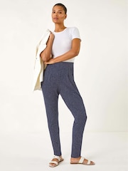 Roman Blue Spot Print Harem Trousers - Image 2 of 5