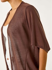 Roman Brown Cocoon Tunic Cardigan - Image 5 of 5