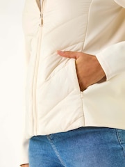 Roman Natural Contrast Hooded Padded Jacket - Image 5 of 5
