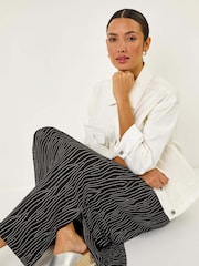 Roman Black Swirl and Spot Print A-line Skirt - Image 1 of 5
