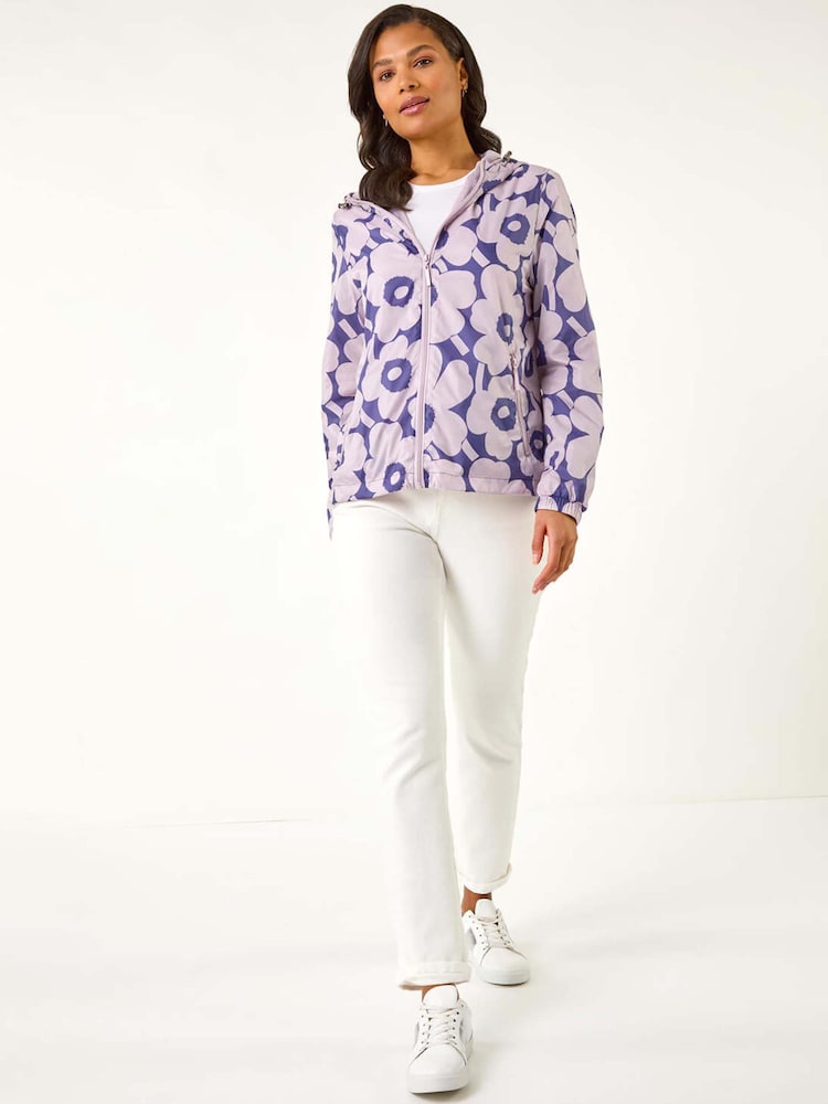 Morado - Roman Floral Print Rain Jacket - Imagen 1 de 5 Morado - Roman Floral Print Rain Jacket - Imagen 1 de 5