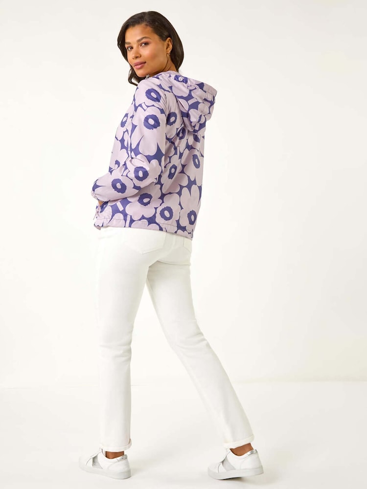 Morado - Roman Floral Print Rain Jacket - Imagen 2 de 5 Morado - Roman Floral Print Rain Jacket - Imagen 2 de 5