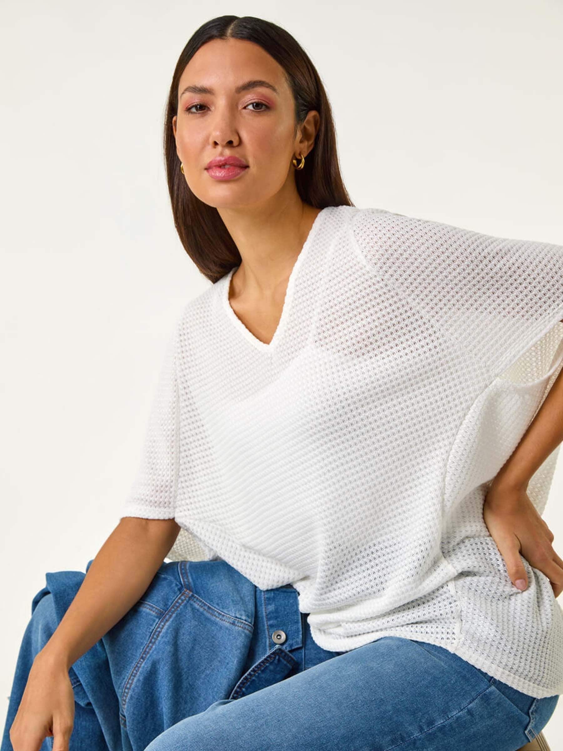 THEREDTHREAD / ザレッドスレッド】S knit fit top cocoon