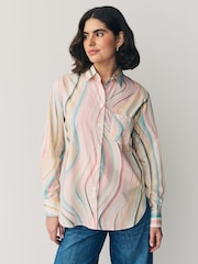 PS Paul Smith 100% Cotton Swirl Print Pink Shirt - Image 1 of 6