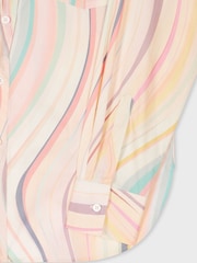 PS Paul Smith 100% Cotton Swirl Print Pink Shirt - Image 6 of 6