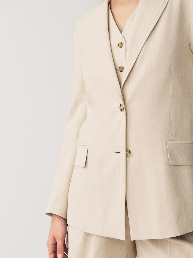 PS Paul Smith Single Breasted Pinstripe Blazer Jacket - Image 6 of 10