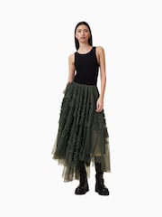 AllSaints Green Jen Tulle Skirt - Image 1 of 1