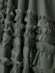 AllSaints Green Jen Tulle Skirt - Image 3 of 9