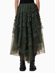 AllSaints Green Jen Tulle Skirt - Image 5 of 9